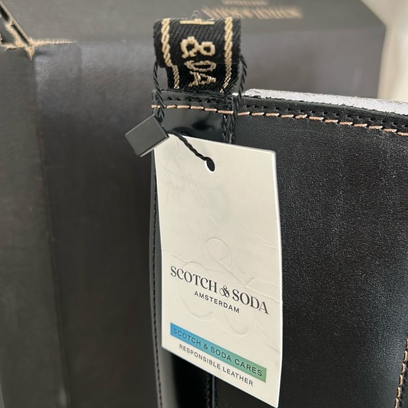 NWT, SCOTCH And SODA BLK TALL BOOT SZ 40 - Picture 7 of 14